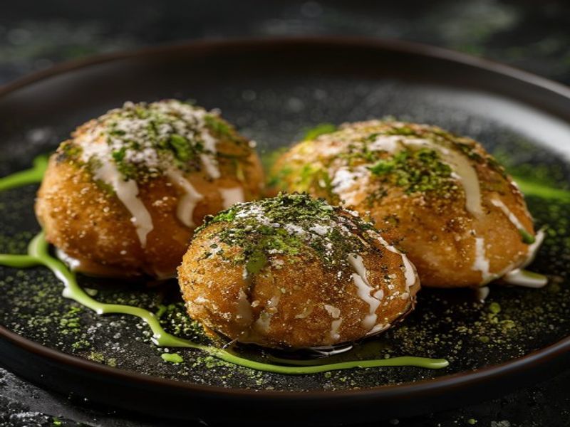 Matcha Phantom - matcha dusted loukoumades